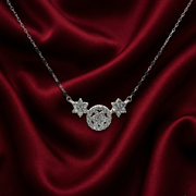 Elegant 925 Silver Antique Star Diamond Mangalsutra